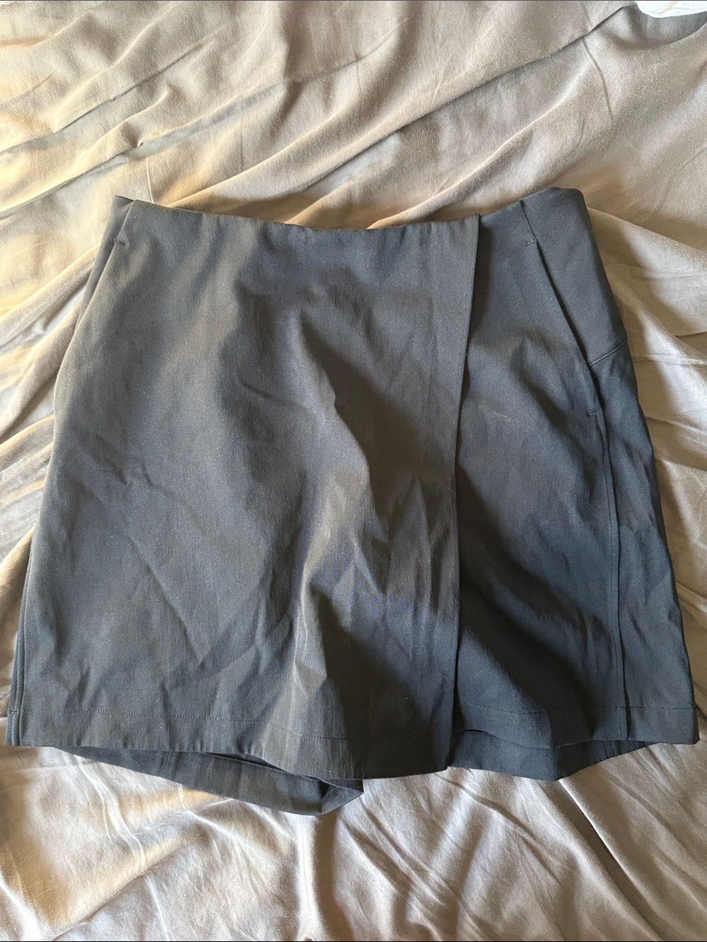 lululemon athletica Black Skort with Wrap-Style Front